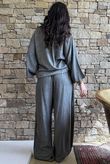 Lindin Linen Blend Kimono Top Washed Charcoal